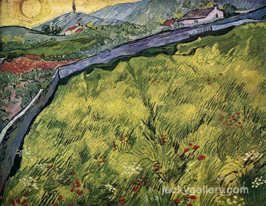 The Green Wheat Field Behind the Asylum, Van Gogh painting